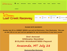 Tablet Screenshot of lostcreek-raceway.com